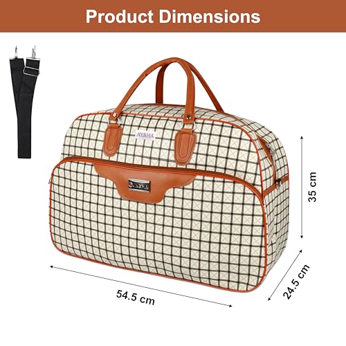 Image of AYAHA Large Travel Duffle Bag, Air Bag for Men and Women Cabin Luggage Bag Weekender Stylish Travel Bag with Detachable Shoulder Strap 47 litres 54.5X24.5X35Cm, Tb-8-P1,Multicolor