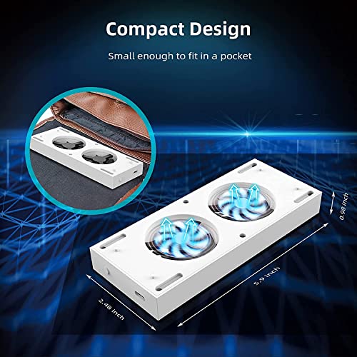 Image of PSS Vertical Stand with Cooling Fans for Xbox Series S Console, 2 Adjustable Fans Rotate Speed with Type-C Power Input, USB Charging and Data Transmission Ports, White