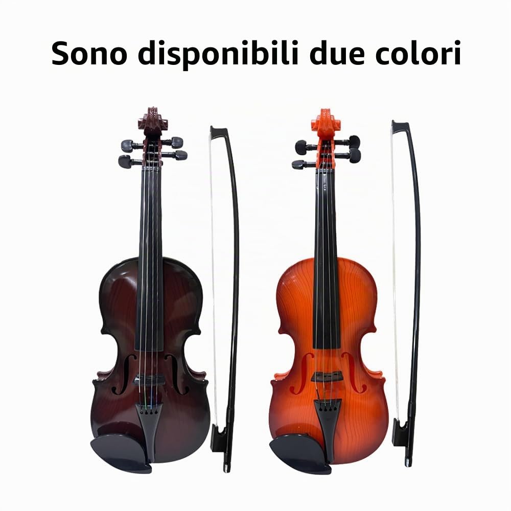 HUIOP Violino simulato Pratica musicale Violino per principianti Kit di violino Strumento musicale Squisita fattura Puntelli per prestazioni Regali Corde regolabili