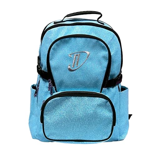 Dream Duffel Classic Backpack for Women & Children Small Travel Bag Water-Resistant Padded Back & Shoulder Straps Size 17.5x14 Blue Sparkle
