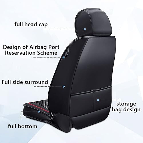 Miniatura 7 de Funda de asiento de 5 asientos para Cadillac CTS 2002-2023, accesorios de fundas de asiento interiores (juego completonegro-gris)