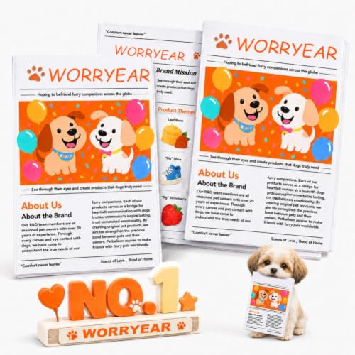 WORYEAR Crinkle Dog Newspaper Toy Indestructible Newspaper Toys for Dogs Durable Non Shredding Boredom Relief Toys Companion Toy for Boredom Relief Interactive Suitable for Small Doggie