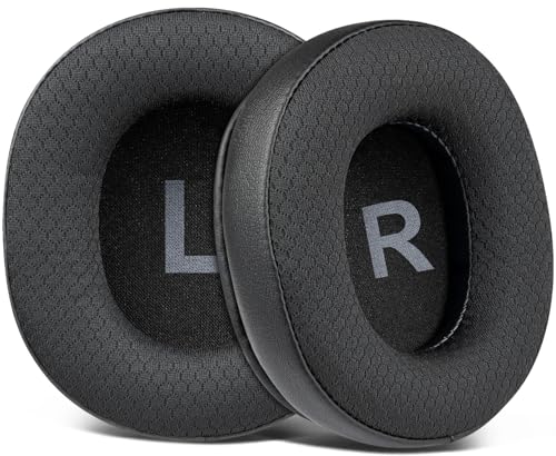 Almohadillas para auriculares SOULWIT de repuesto para EKSA E900 y E900 Pro, cojines con tela de malla duradera y espuma aislante de ruido - Negro miniatura 1