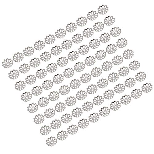SUPVOX 1000Pcs 7Mm Silver Flower Bead Caps for Jewelry Making Spacer Beads and End Caps for Diy Necklaces Bracelets Anklets Charm Accessories - Image 2
