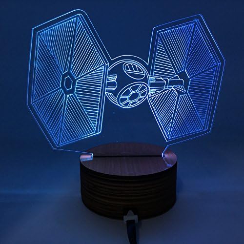 Star Wars TIE Fighter Color Changing Light Awesome Laser Engraved Light 3D Deco Lamps