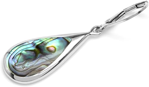 Miniatura 3 de Silvershake Pendientes colgantes de plata de ley 925 chapados en oro blanco con incrustaciones