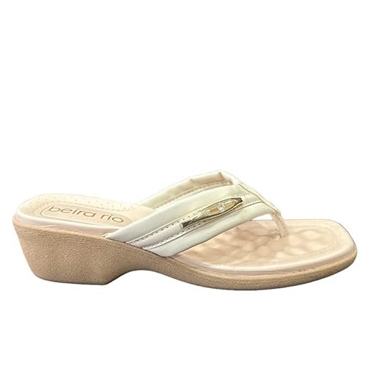 Chinelo Tamanco Feminino Conforto Beira Rio 103.29911 - Creme