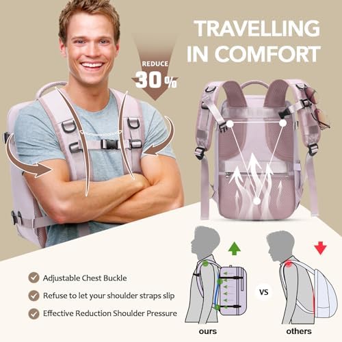 for Ryanair Cabin Bags 40x30x20, Travel Backpack Womens Underseat Cabin Bag Small Hand Luggage Bag Carry-ons Backpack Flight Bag with Bottle Holder - View 6