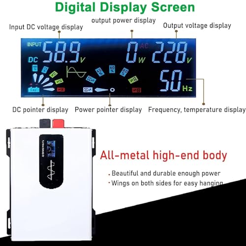 Convertisseur onde pure 5000W split phase avec écran de contrôle LCD - 4