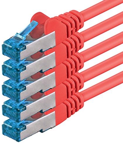 1aTTack.de 2m - CAT6a - network cable 10 - colors CAT 6 A patch cable 10000 Mbit s SFTP PIMF 500 MHz compatible with CAT5 CAT6 CAT7 CAT8 DSL Internet Switch Router