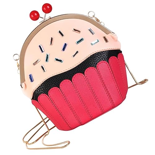 Sac à bandoulière en PU rouge gâteau glace BESPORTBLE pour femme