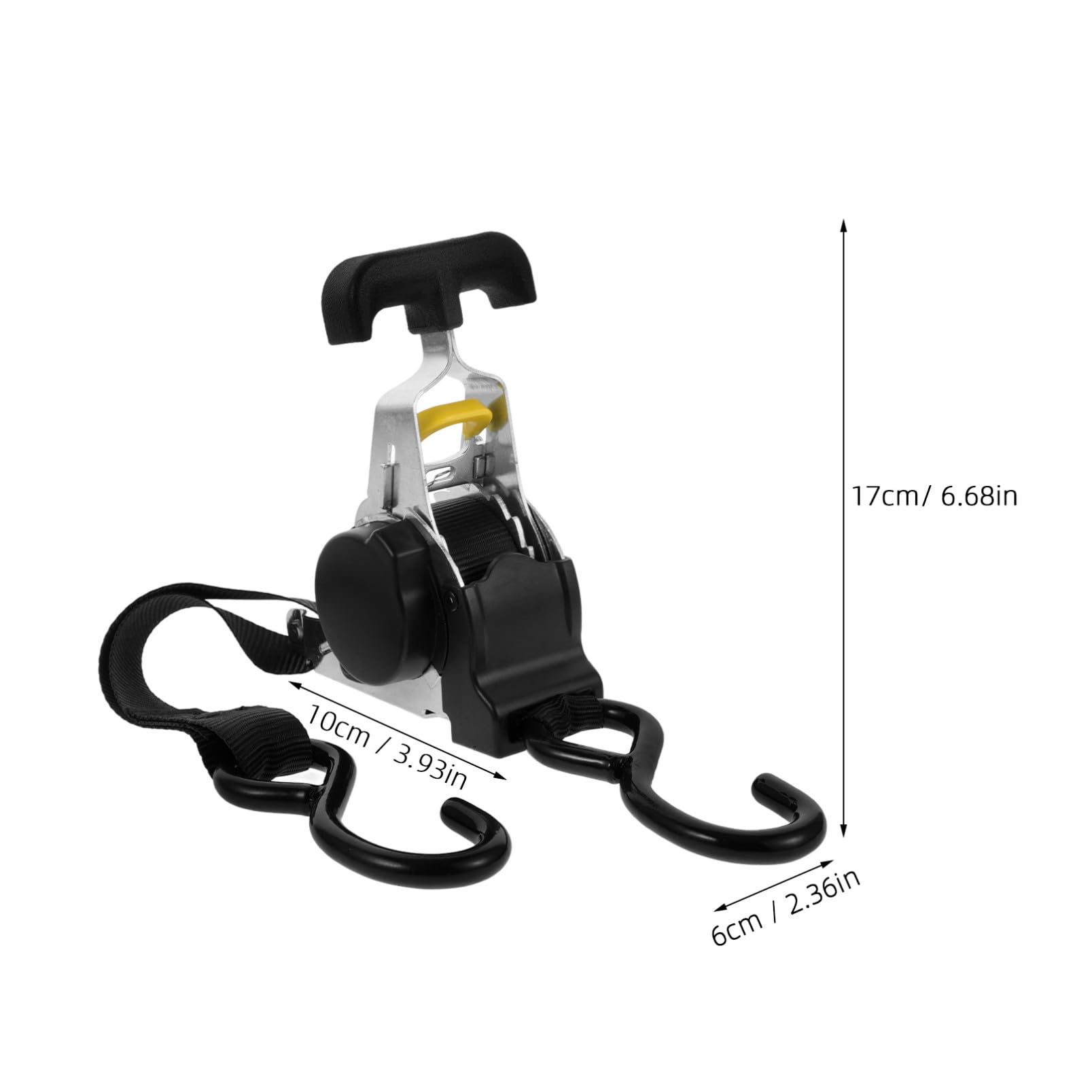 Sangle D'arrimage à Cliquet Automatique 0, 68 Ton en Polyester | Charge, Bagages, Moto, Fixation Fiable, Renforcée, Format Compact pour Usage Quotidien
