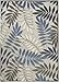 HomeRoots 384871 5 x 8 ft. Gray & Blue Leaves Indoor & Outdoor Area Rug