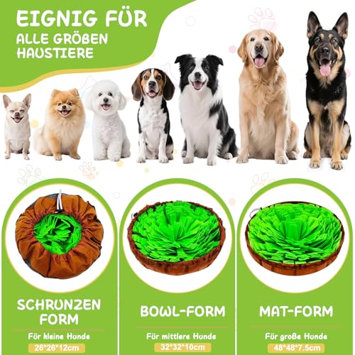Schnüffelteppich Hund, Haustier Schnüffelmatte Hunde, Leckmatte Hund, Futter Schnüffeln Fütterung Matte, Welpe Langsam Füttern Training Matte, Fördert die Natürliche Nahrungssuche und Stressabbau