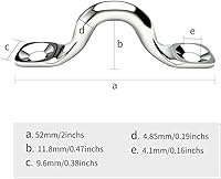 Vista 2 de Ganchos de techo de acero inoxidable 304 resistentes con almohadilla de metal para ojos, correa de ojo a presión, ganchos de anclaje de techo