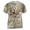 Short Sleeve T Shirt for Men UK Casual Crew Neck Trendy Stretch Business Classic Graphic Print Classic Trevel Shirts Novelty Beach Spring Summer Comfy Loose Clothing,Khaki,XXL #3