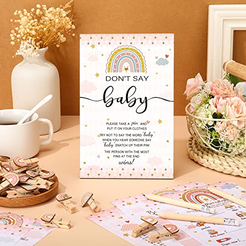 Image of Patelai 321 Pcs Baby Shower Games Supplies,Boho Style