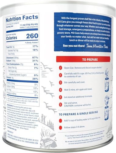 Mountain House Freeze Dried Breakfast Skillet #10 Can – 8 Servings per Can – Gluten-Free – 30-Year Shelf Life – Emergency, Survival, Camping, Hunting & Backpacking Canned Food – Pack of 6 - Image 3
