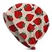 Produktbild AOOEDM Black Cat On Red Strawberry Mens Beanie Slouchy Lightweight Baggy Knit Hat