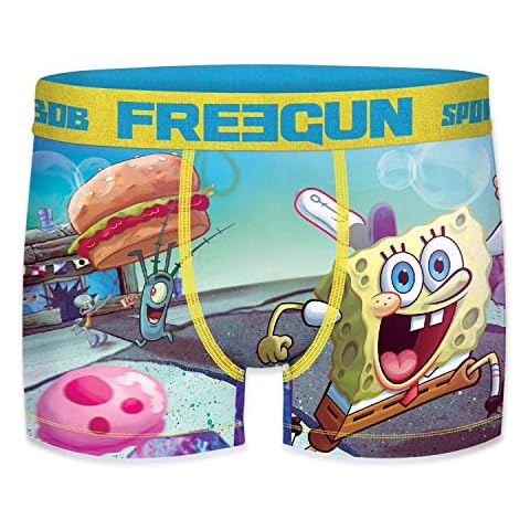 FREEGUN Bob Esponja Boxer para Hombre ESPONJA microfibra Cover