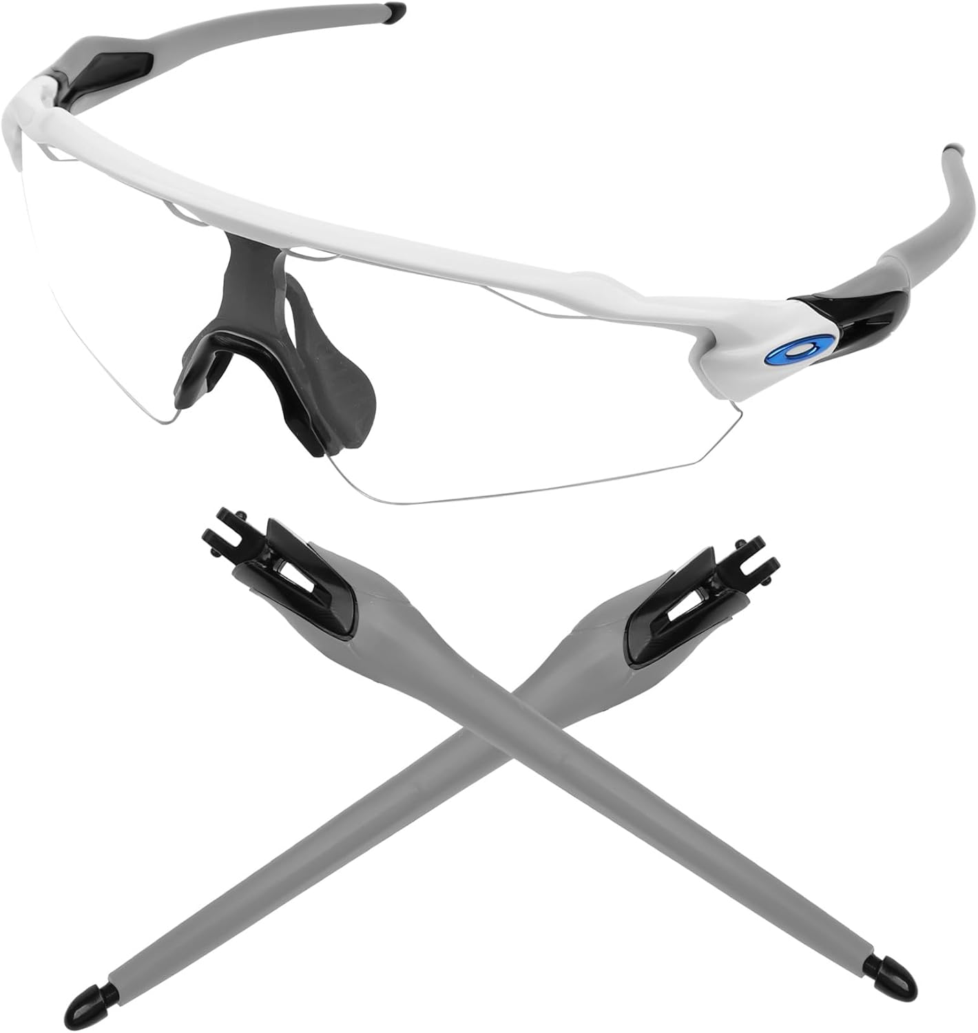 Eye Opening Stuff Replacement Black Temples Arms For Oakley Radar EV Path OO9275 Sunglasses - Grey