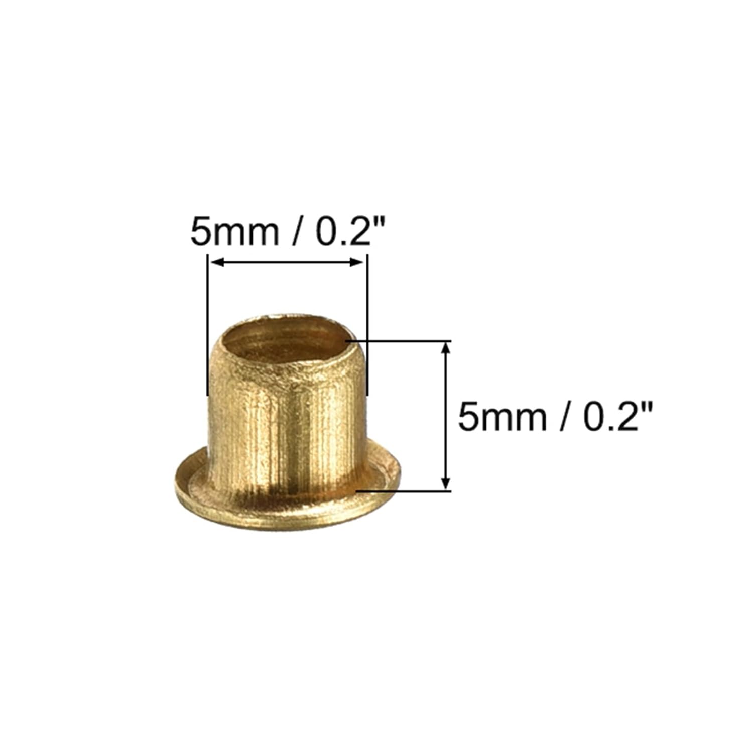 200個 M2-M6 管状スルーホールリベット グロメット 両面回路基板 PCB ネイル 銅中空リベット ナット(M3x5mm)