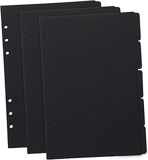EXQUIMEUBLE 15Pcs Separador De Índice Divisores De Guias De Página Para 6 Separadores De Fichário Divisórias De Notebook Separadores De Página Divisórias De Arquivo Divisores De Fichário Com
