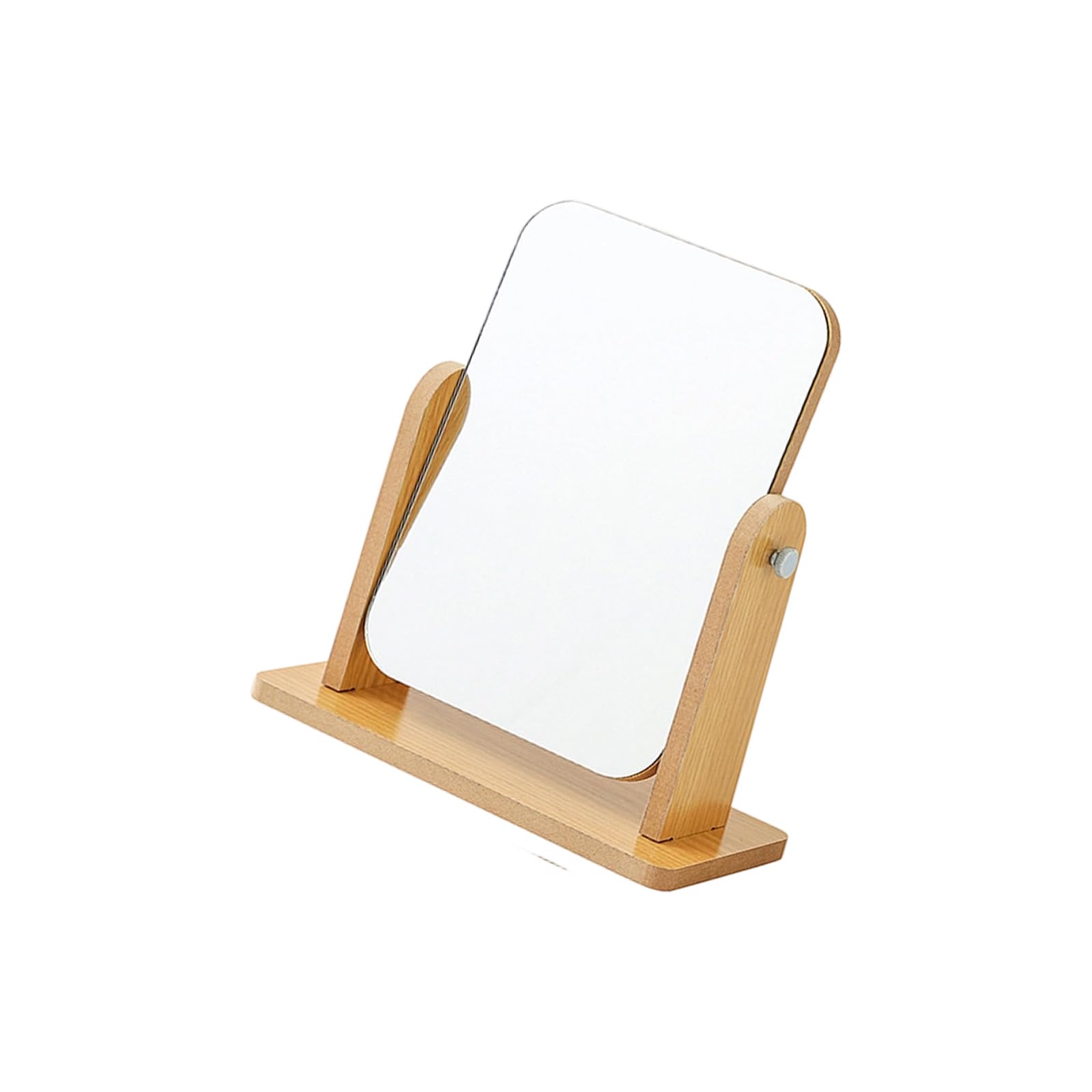Shurhome Desktop Makeup Mirrour, Simple Portable Vanity Desk Mirrours Cosmetic Mirrours for Women Wooden Vanity