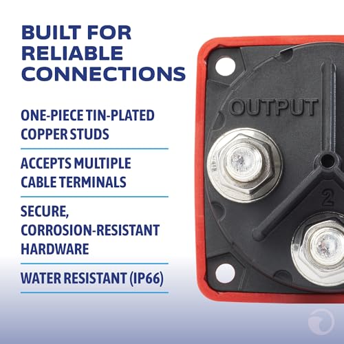 Image of Blue Sea Systems 4‑Position Mini Selector Battery Switch, Red, 6007 m‑Series