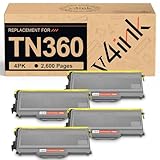 V4INK ® New Compatible Brother TN360 Black Toner Cartridge for Brother DCP7030,DCP7040,HL2150,HL2140,HL2170W,MFC7340,MFC7345N,MFC7440N,MFC7840W