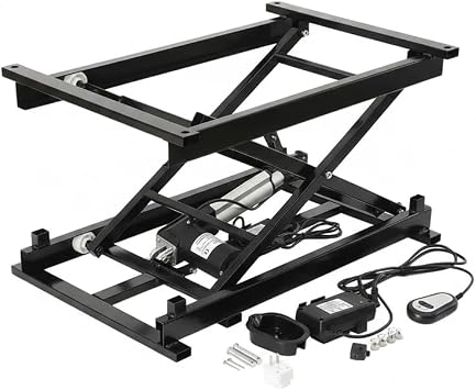Electric Lift Table, Scissor Lift Table, Height Adjustable Lifting Platform | 132 lbs Capacity Folding Lifting Stand for Material Handling Transportation