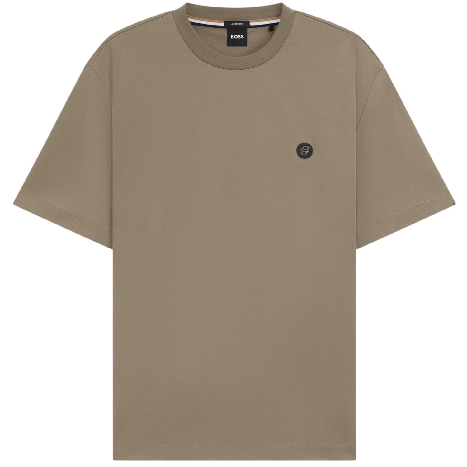 T-shirt bawełniany męski gładki biały BOSS