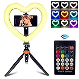 Desk LED Ring Light for iPhone with Stand and Phone Holder,10 inch Selfie Light Ring with 21 Light Modes and 7 Brightness Levels for Zoom Meetings | TikTok | YouTube.