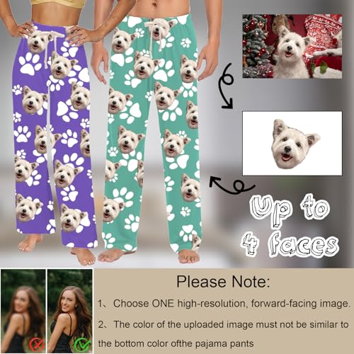 Custom Pajama Pants for Men Women, Personalized Face Photo pj pants Sleepwear, Christmas Halloween Sleep Pajama Pants3