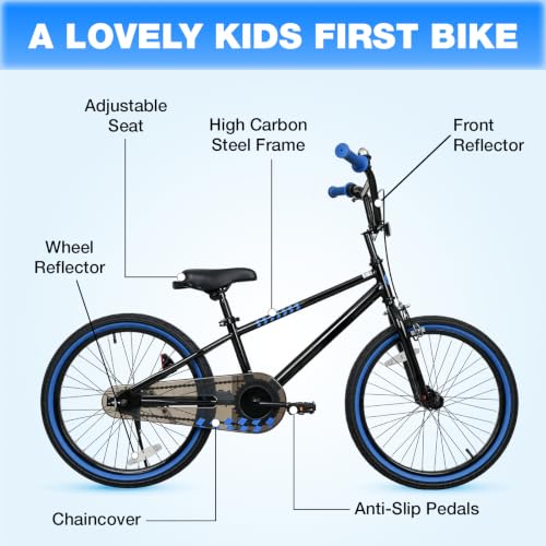Yventix Kids Bike 20 Inch Black