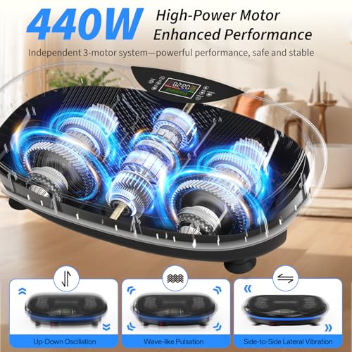 JOROTO Vibration Plate Exercise Machine, Upgraded 4D Vibration Plate with App, Triple Motor Vibration Machine for Lymphatic Drainage Weight Loss, Whole Body Workout Sculpting Platform for Women - Image 4