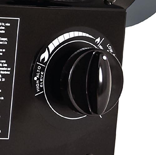 Close-up of the control knob on the Dyna-Glo heater.
