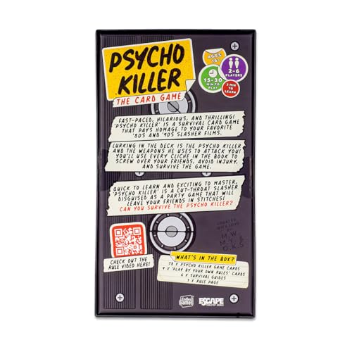 Psycho Killer Card Game, VHS-Style Horror Survival Party Game for Adults & Teens, 2-6 Players, Ages 16+ - Image 4