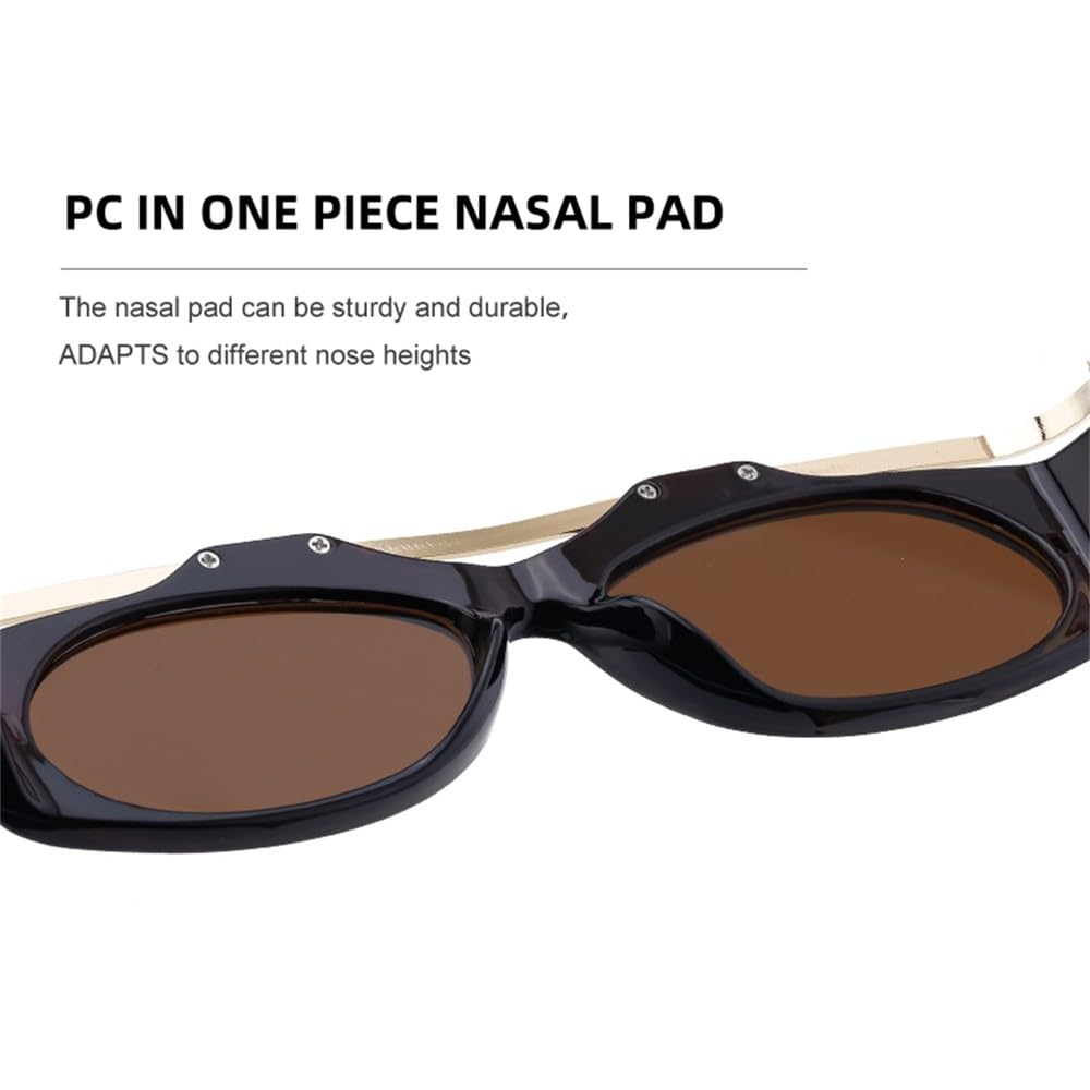 Okulary przeciwsłoneczne damskie w małych owalnych oprawkach, modne, kwadratowe okulary vintage, okulary przeciwsłoneczne dla kobiet