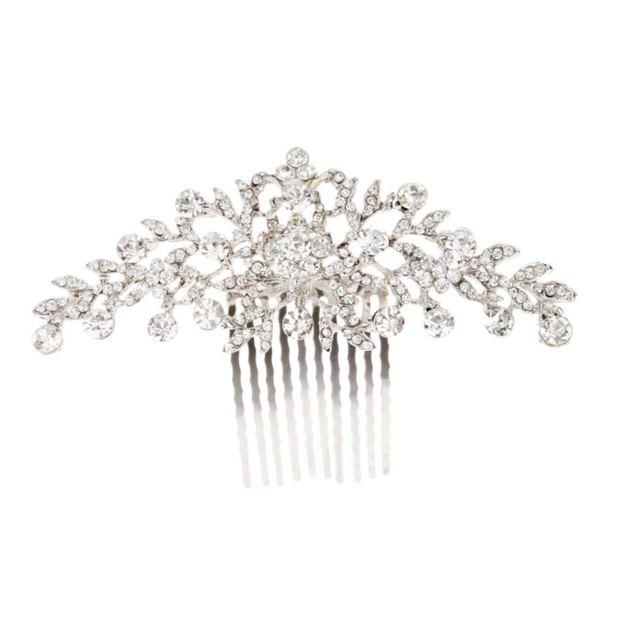minkissy Stunning Bridal Hair Jewelry Rhinestone Headwear for Women Crystal Hair Comb for Bridal Headpiece
