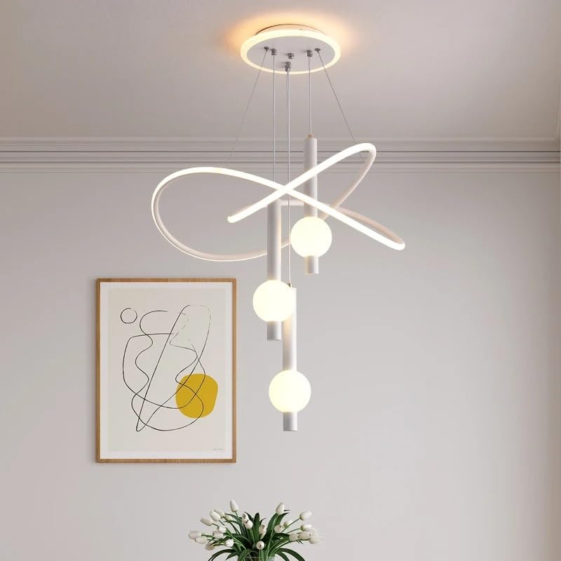 Lustre LED moderne plafonnier salon salle à manger éclairage intérieur variable