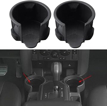 Center Console Cup Holder Insert Compatible for Land Rover LR2 LR3 Range Rover Sport 2Pcs
