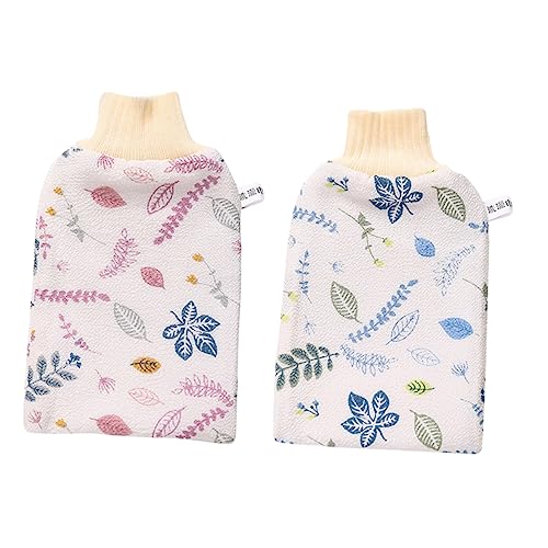 OATIPHO 2 Piezas Guantes Exfoliantes de Ducha para Cuerpo Toallas de Baño Masajeador Exfoliante Suave Diseño Elegante y Funcional para Limpieza y Cuidado