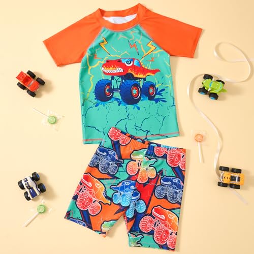 Image of Kids Swimsuit Boys Two Pieces Shark Swimsuit Toddler Rash Guard and Trunk