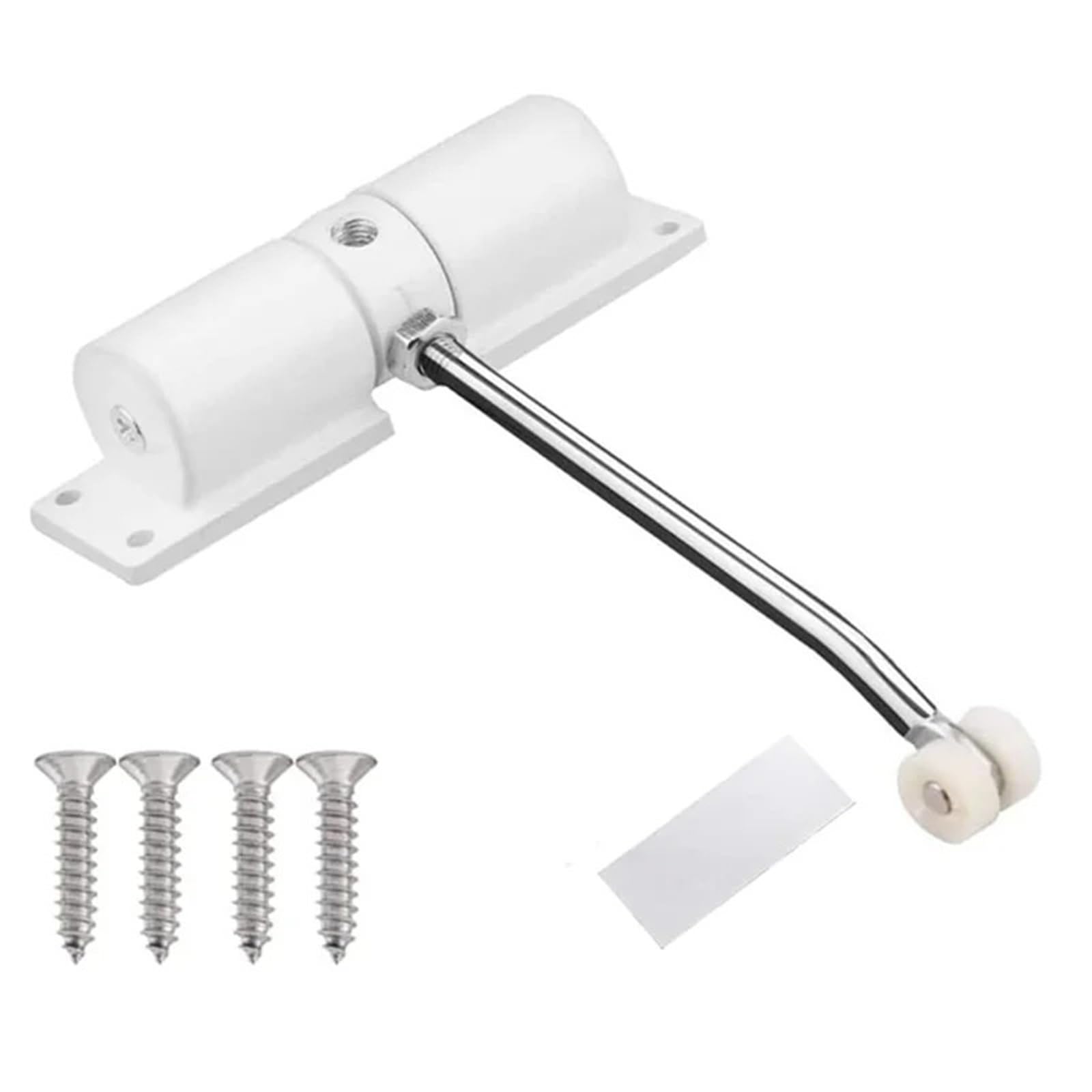 Kdhcvkz Silver Door Closer Zinc Alloy Spring Door Closer Adjustable 30 Kg
