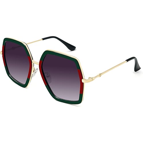 WOWSUN Oversized Big Fashion Sunglasses for Women Irregular Large Shades UV Protection