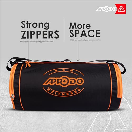 Image of APRODO Polyester PU Coated Sports Duffle /Shoulder /Gym Bag for Men & Women, 23L (18 x 9 x 9) Inch