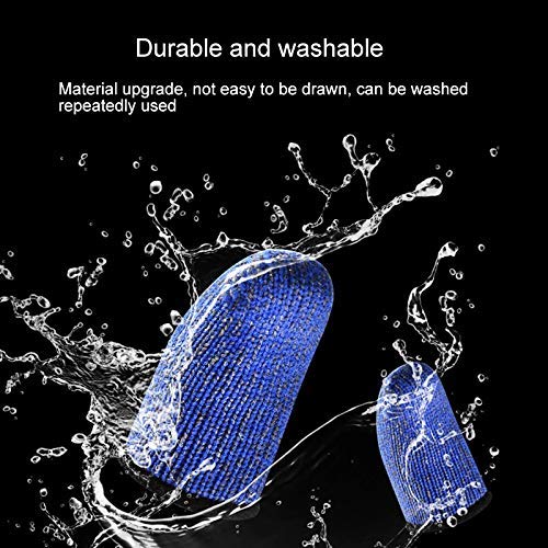 Image of Thumb & Finger Sleeve for Mobile Game with Super Conductive Fiber Fabric, Anti-Sweat & Breathable for PUBG, Garena Free Fire, Rules of Survival, Knives Out, COD Mobile (6 Pair-12 pcs With Black Pouch)