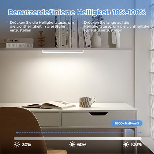 OUILA Unterbauleuchte Küche LED Schrankbeleuchtung mit Bewegungsmelder USB-C wiederaufladbar LED-Licht Dimmbar kabellos Nachtlicht für… – Ansicht 4