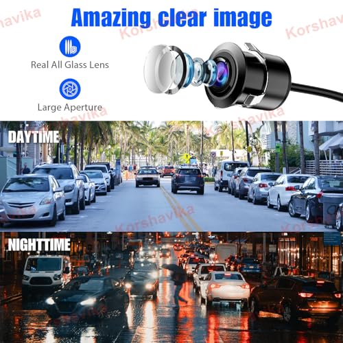 Image of AHD Backup Camera for Car 170 Degree Wide View Angle Waterproof Flush Mount